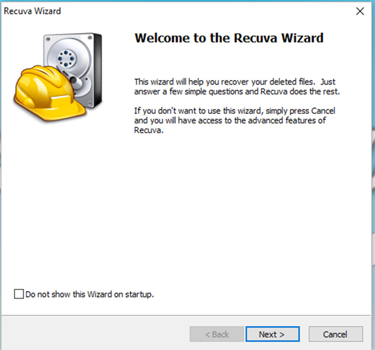 Hướng dẫn sử dụng Recuva + bước 2