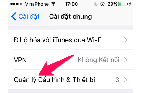 Chọn Trình quản lý thiết bị & cấu hình