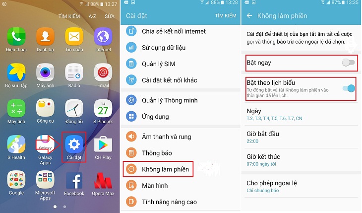 Các bước để kích hoạt chế độ 