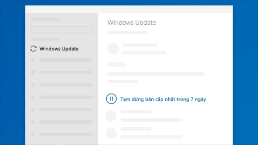 Tạm dừng cập nhật cho đến khi thuận tiện
