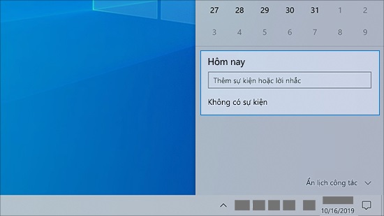 Tạo sự kiện nhanh chóng