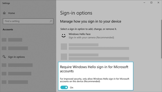 Truy cập mà không cần sử dụng mật khẩu với tài khoản Microsoft của bạn trên thiết bị