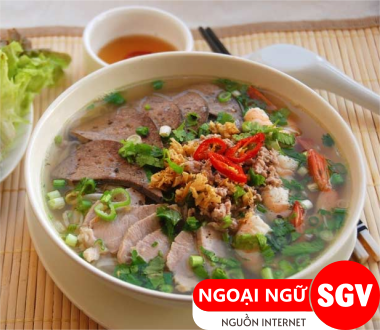 Hủ tiếu tiếng anh là gì